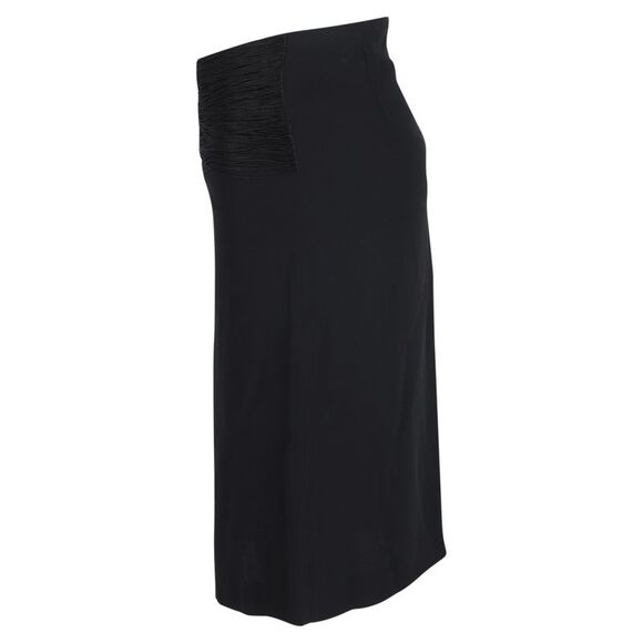 Jil Sander Ruched Waist Skirt in Black Wool - Picture 2 of 3